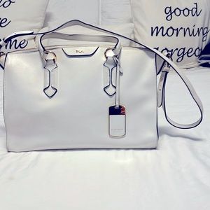 Lauren Ralph Lauren white leather handbag.